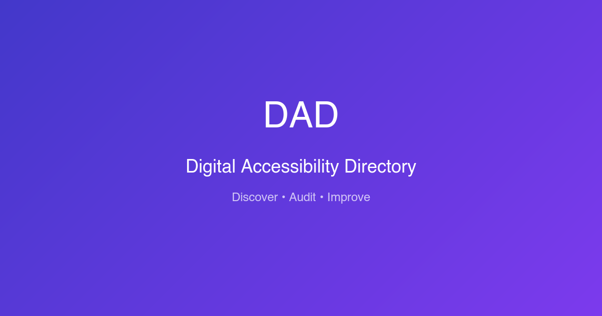 Dadsec Panel DAD — Digital Accessibility Directory | Audits, Statements & Compliance ...